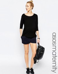 Шорты чиносы для беременных ASOS Maternity - Темно-синий