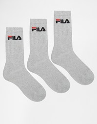 Комплект из 3 пар носков Fila - Серый