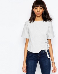 Повседневный топ с запахом ASOS - Серый