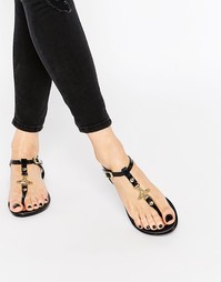 Черные сандалии с логотипом-орбитой Vivienne Westwood For Melissa