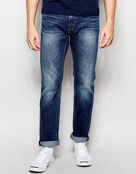 Темные поношенные прямые джинсы стретч Levi's 504 - Cloudy Levi's®