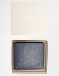 Кожаный складной бумажник Vivienne Westwood - Синий