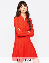 Платье с воротничком Le Kilt for ASOS - Красный