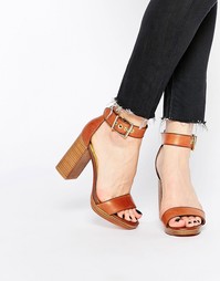 Кожаные босоножки на блочном каблуке Ted Baker Lorno - Рыжий