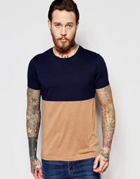 Футболка с контрастной вставкой ASOS