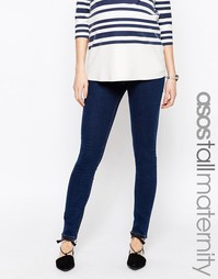 Зауженные джинсы цвета индиго для беременных ASOS Maternity TALL Ridle