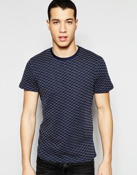 Футболка с короткими рукавами и прошивкой Selected Homme Maradona