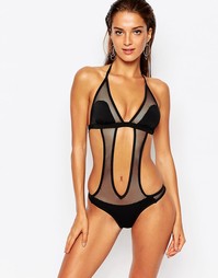 Слитный купальник с сетчатой отделкой Ann Summers Bay