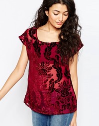 Топ с коротким рукавом Vila Standard - Каберне