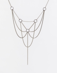 Серебристое ожерелье из цепочки Regal Rose CELEST - Серебряный
