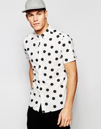 Рубашка классического кроя в горошек ASOS