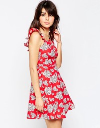 Сарафан на пуговицах с цветочным принтом ASOS - Мульти