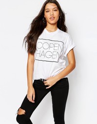 Футболка со слоганом Missguided Copenhagen - Белый