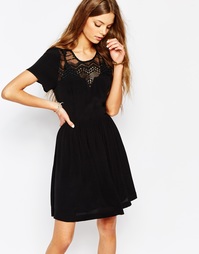 Черное платье с вышивкой Suncoo - 02 noir