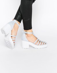 Туфли на каблуке с решетчатым дизайном ASOS ORBIT - Бледно-синий