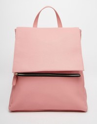 Квадратный рюкзак на молнии спереди ASOS - Розовый