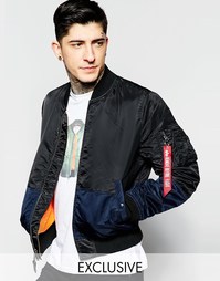 Эксклюзивная куртка-пилот в стиле колор блок Alpha Industries MA1