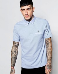 Приталенная футболка-поло с тканым оксфордским воротником Fred Perry