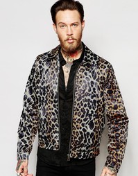 Куртка с леопардовым принтом ASOS - Розовый