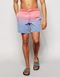 Шорты для плавания с выбеленным эффектом деграде ASOS - Красный