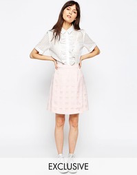 Мини-юбка с запахом Le Kilt for ASOS