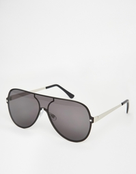 Солнцезащитные очки-авиаторы с плоскими стеклами ASOS - Черный