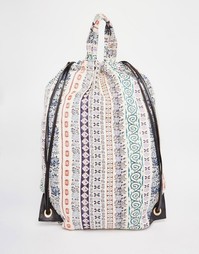 Пляжный рюкзак с принтом пейсли и шнурком ASOS - Мульти