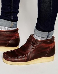 Кожаные ботинки Clarks Original Wallabee - Коричневый