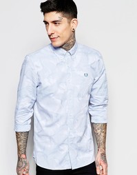 Жаккардовая рубашка слим с камуфляжным принтом Fred Perry