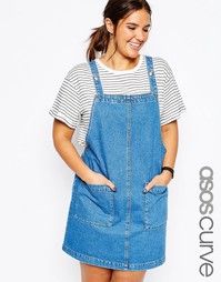 Джинсовый сарафан мини ASOS CURVE - Синий