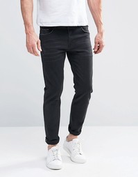 Черные джинсы скинни с кромкой из денима плотностью 13 унций ASOS