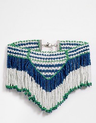 Ожерелье-чокер из мелких бусин ASOS HOLIDAY - Мульти