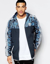 Полосатая куртка в ломаную полоску adidas Originals AZ3273 - Синий