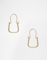 Миниатюрные квадратные серьги ASOS - Золотой