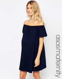 Платье мини для беременных с открытыми плечами ASOS Maternity