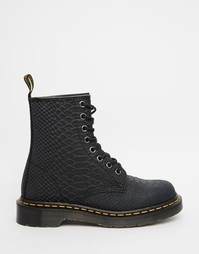 Ботинки с 1460 8 люверсами и змеиным узором Dr Martens