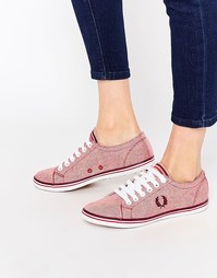 Красные парусиновые кеды Fred Perry Kingston - Красный