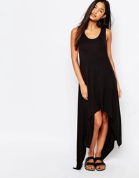 Платье с удлиненным сзади подолом Boohoo - Черный