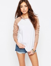 Футболка с контрастными рукавами ASOS