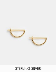 Серьги-кольца из позолоченного серебра ASOS - Золотой