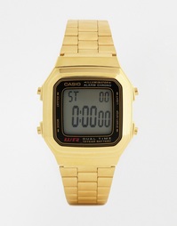 Цифровые часы в винтажном стиле Casio A178WGA-1 - Золотой