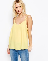 Тканый топ на двойных бретельках ASOS - Лимонный