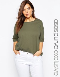 Oversize-футболка ASOS CURVE - Хаки