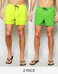 2 пары коротких шортов для плавания ASOS СКИДКА - 17%