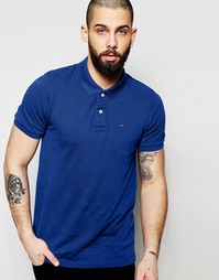 Поло с логотипом-флажком Hilfiger Denim - Электрик синий