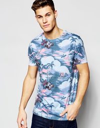 Футболка с винтажным принтом ASOS Hawaii - Мульти