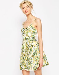 Платье мини с цветочным принтом ASOS - Мульти