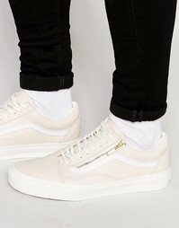 Бежевые кроссовки на молнии Vans Old Skool V18GIFN - Бежевый