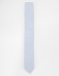 Голубой текстурированный узкий галстук ASOS - Синий