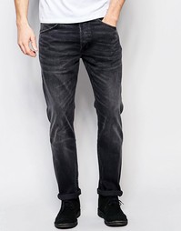 Черные выбеленные классические джинсы Wrangler Ben - Серый